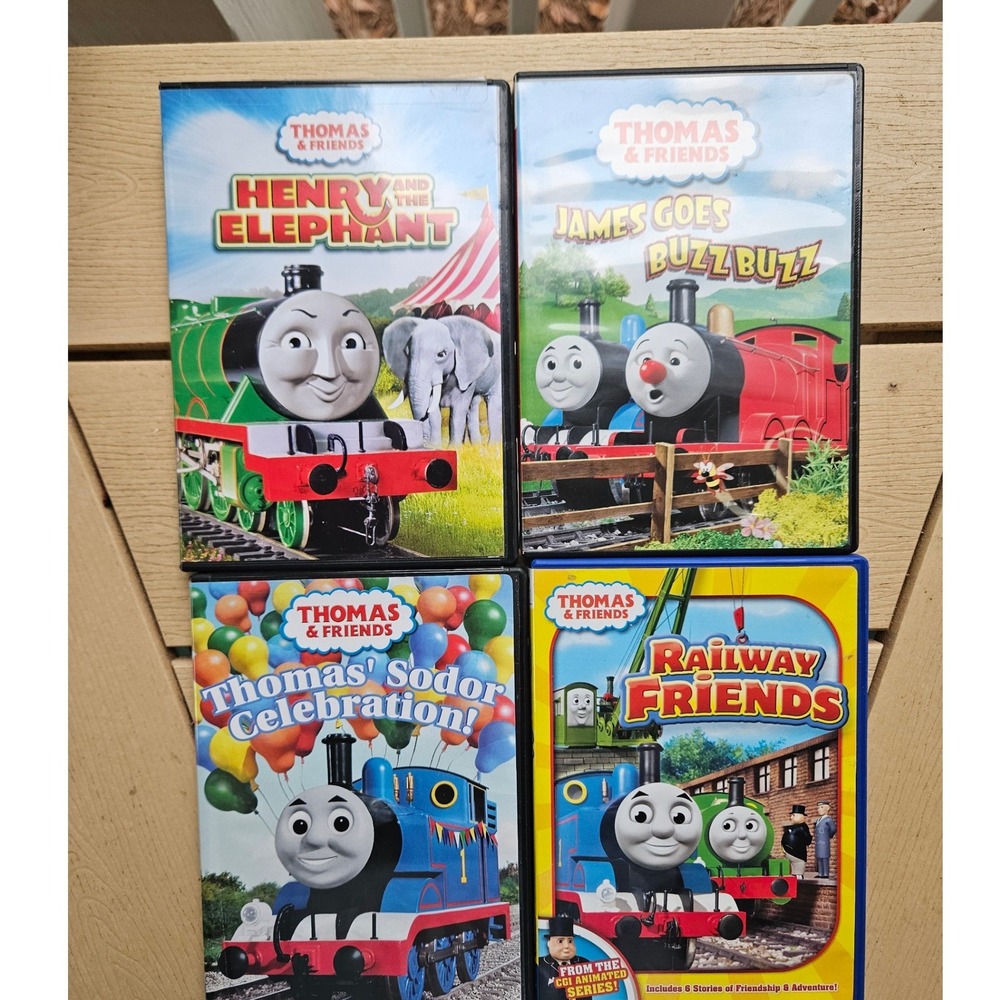 Thomas & Friends DVD Lot Henry Elephant James Buzz Sodor Celebration Railway 4pk